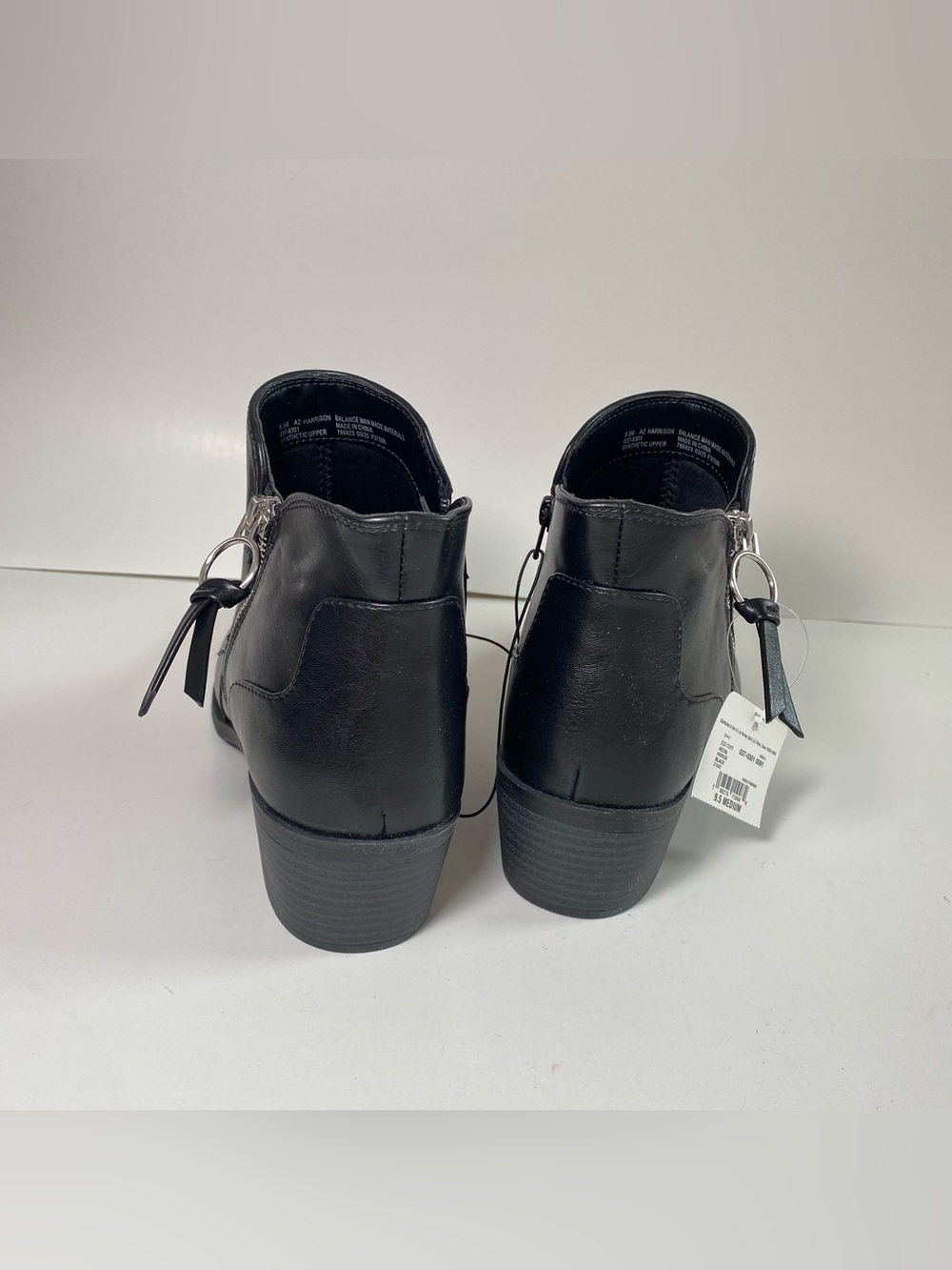 Brand new! Arizona Black Leather Ankle Boots women’s size 9.5 - Picture 4 of 7